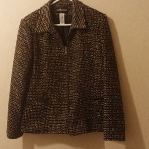 New. SAG HARBOR Women's Zip Blazer Jacket